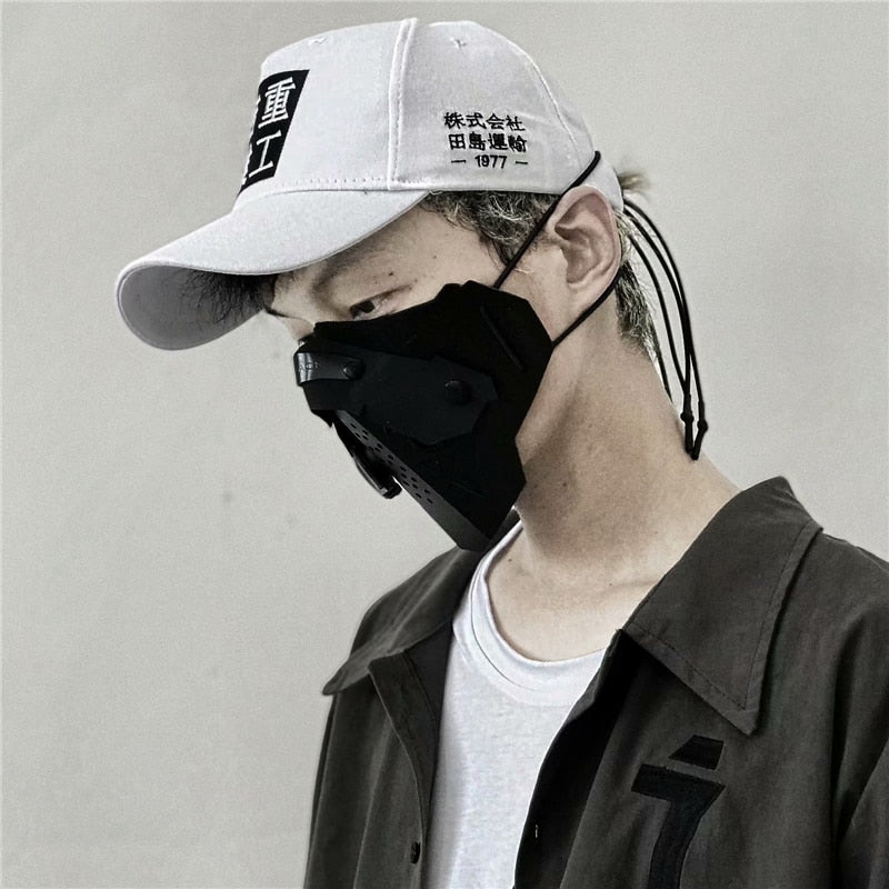 Chinese Block Baseball Cap (White/Black) ,  - Streetwear Hats - Slick Street
