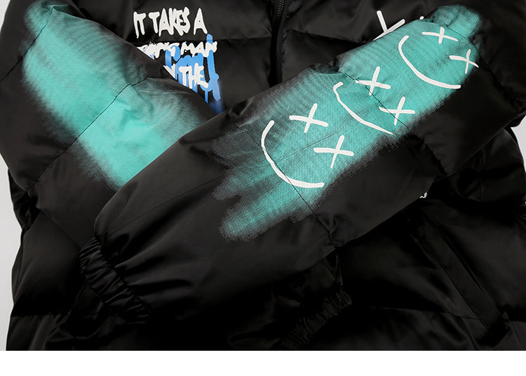 xSmiley Jacket (Black/White) ,  - Streetwear Jackets - Slick Street