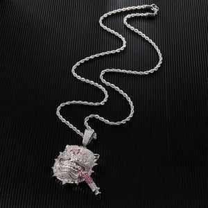 Ice Shark. Zircon CZ Dog Necklace ,  - Streetwear Jewellery - Slick Street