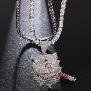 Ice Shark. Zircon CZ Dog Necklace ,  - Streetwear Jewellery - Slick Street