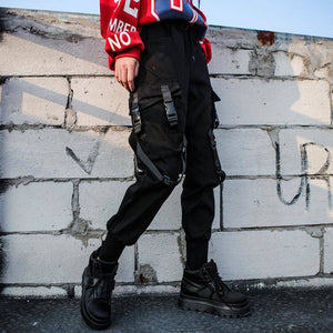 BlackStraps High Waist Cargo Pants ,  - Streetwear Cargo Pants - Slick Street