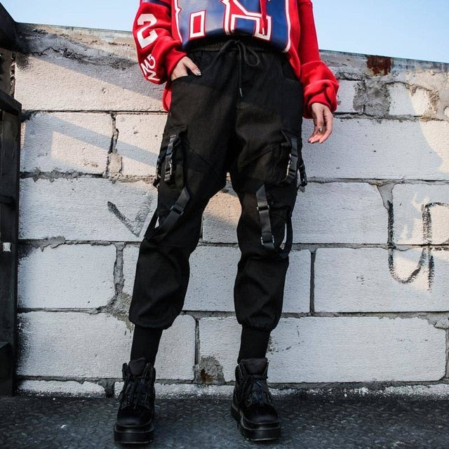 BlackStraps High Waist Cargo Pants ,  - Streetwear Cargo Pants - Slick Street
