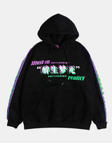 ILLUSION REALITY Hoodie Black, M - Streetwear Hoodie - Slick Street