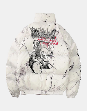 Confused Jacket White, XS - Streetwear Jackets - Slick Street
