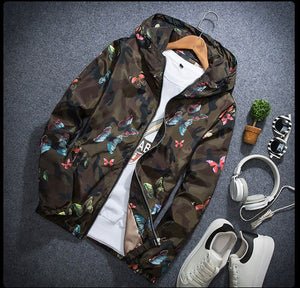 Butterfly Camo Windbreaker ,  - Streetwear Jackets - Slick Street