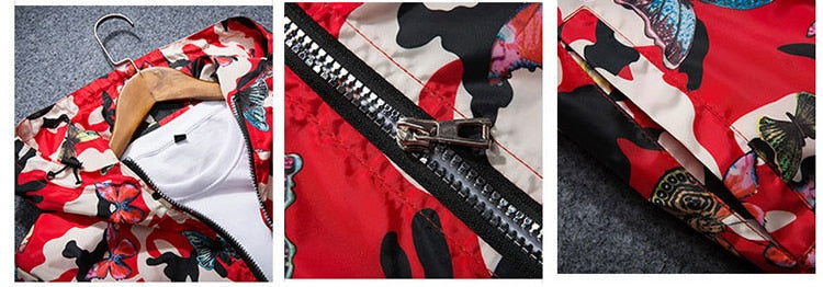 Butterfly Camo Windbreaker ,  - Streetwear Jackets - Slick Street