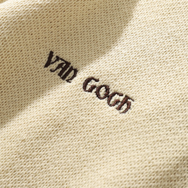 Retro Van Gogh Knitted Sweater ,  - Streetwear Sweatshirts - Slick Street