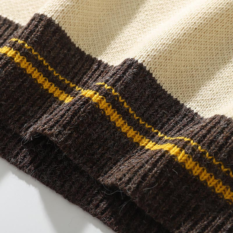 Retro Van Gogh Knitted Sweater ,  - Streetwear Sweatshirts - Slick Street
