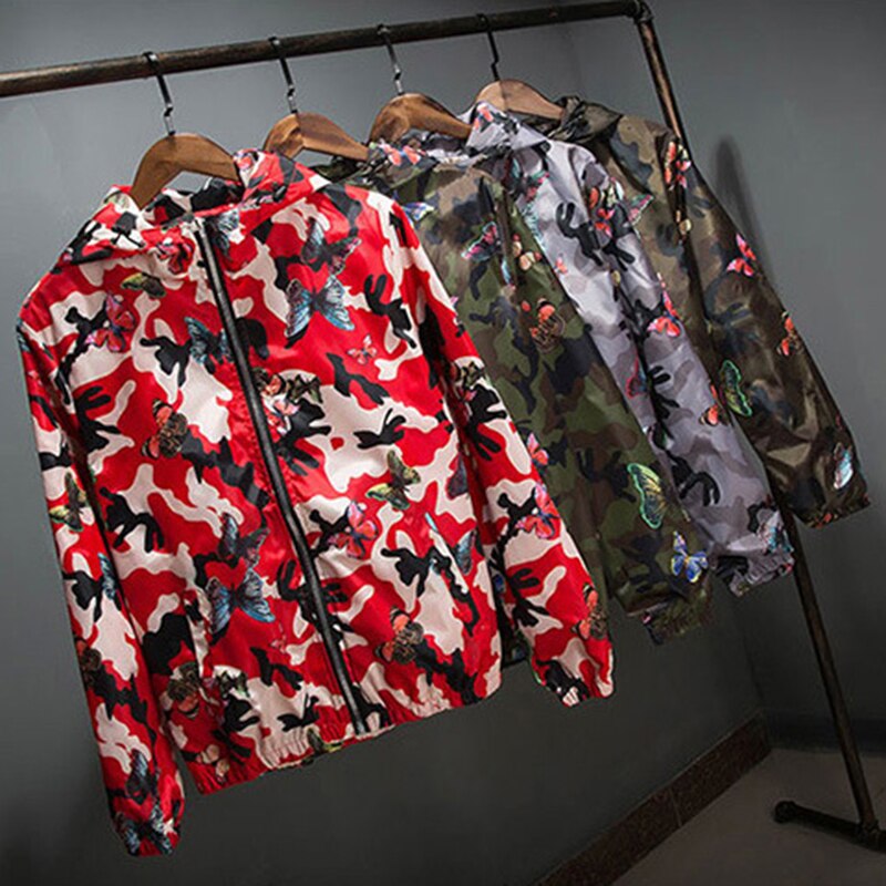 Butterfly Camo Windbreaker ,  - Streetwear Jackets - Slick Street