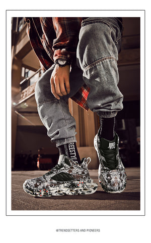 Graffiti Y3 Sneakers ,  - Streetwear Footwear - Slick Street