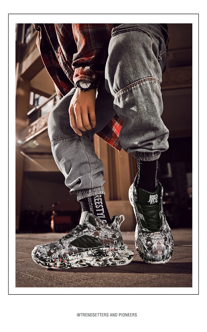 Graffiti Y3 Sneakers ,  - Streetwear Footwear - Slick Street