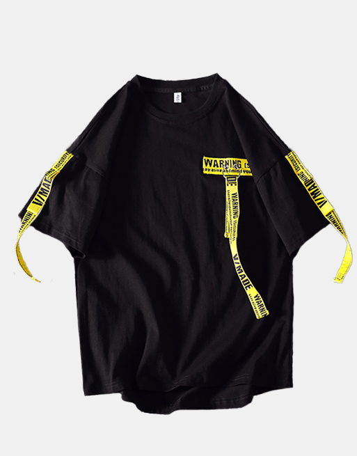 V-Made Strap T-Shirt Black, S - Streetwear T-Shirts - Slick Street