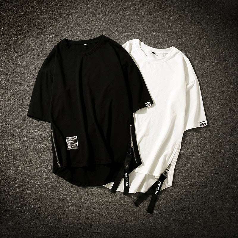 Basic Zip T-Shirt ,  - Streetwear T-Shirts - Slick Street