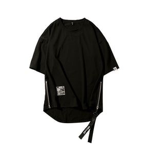 Basic Zip T-Shirt ,  - Streetwear T-Shirts - Slick Street