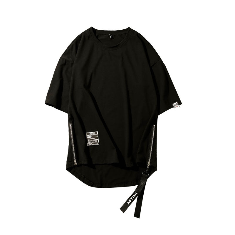 Basic Zip T-Shirt ,  - Streetwear T-Shirts - Slick Street