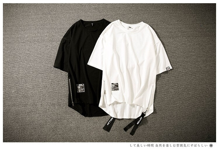 Basic Zip T-Shirt ,  - Streetwear T-Shirts - Slick Street