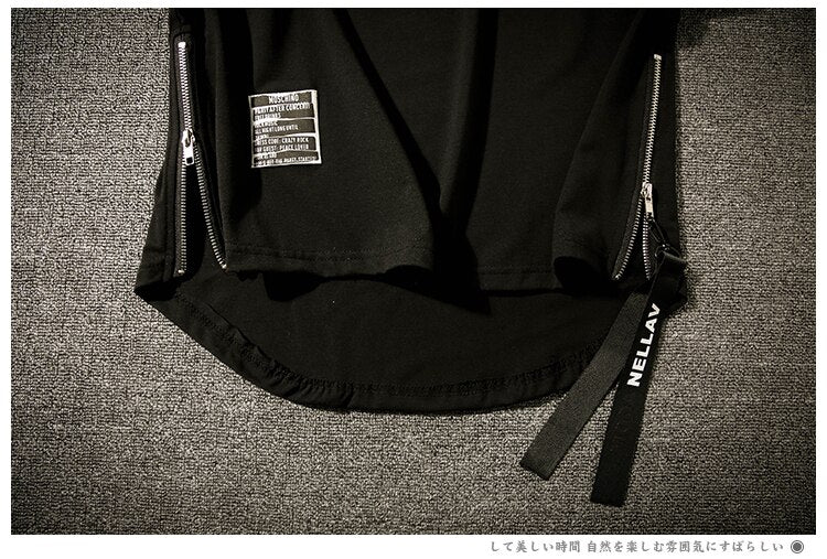 Basic Zip T-Shirt ,  - Streetwear T-Shirts - Slick Street