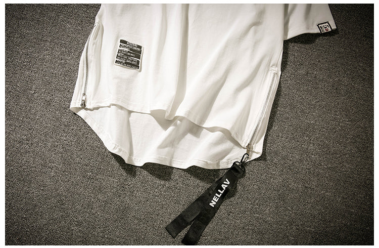 Basic Zip T-Shirt ,  - Streetwear T-Shirts - Slick Street