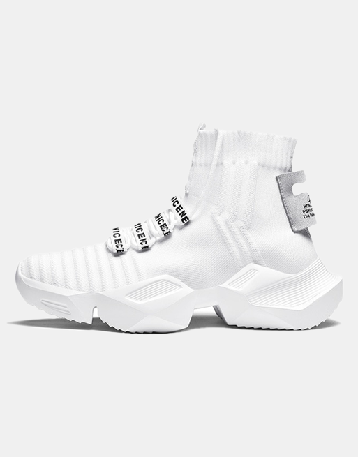 NICE High-Top Sneakers white, EU 39 - UK 6 - US 7 - Streetwear Footwear - Slick Street