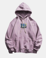Van Gogh Starry Hoodie Pink Purple, XS - Streetwear Hoodie - Slick Street