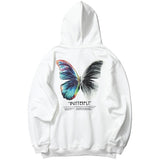 Heathans Butterfly Hoodie White, XS - Streetwear Hoodie - Slick Street