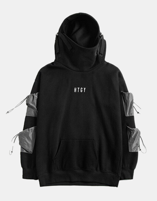 HTGY Hoodie Black, M - Streetwear Hoodie - Slick Street