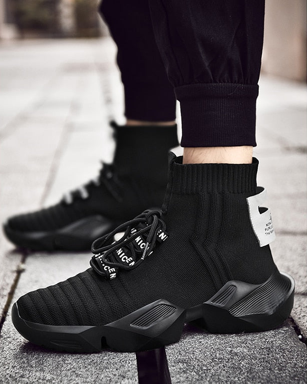 Nova Sock Runners - Shadow Black , - Streetwear Shoes - Slick Street