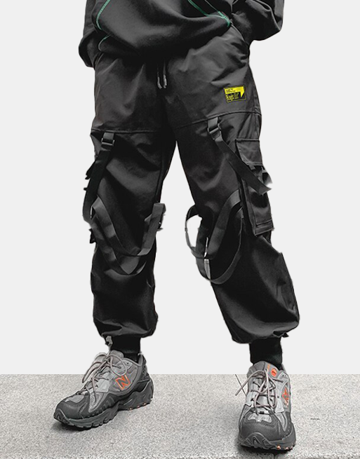 DarkCentre Cargo Pants XS, Black - Streetwear Cargo Pants - Slick Street