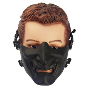 Kabuki Samurai Half Face Mask ,  - Streetwear Accessories - Slick Street
