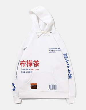 MADE IN CHINA Hoodie White, S - Streetwear Hoodie - Slick Street