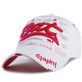 Bat Gaphy Distressed Baseball Cap (15 Colours) White pink, One Size - Streetwear Hats - Slick Street