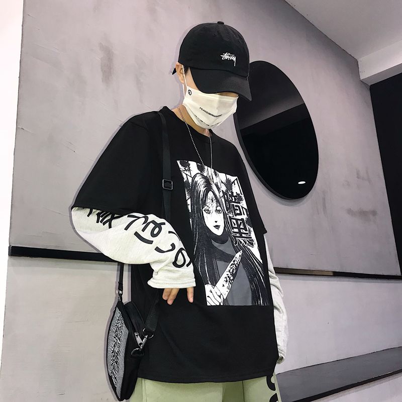 Dark Harajuku Japanese Full Sleeve ,  - Streetwear T-Shirts - Slick Street