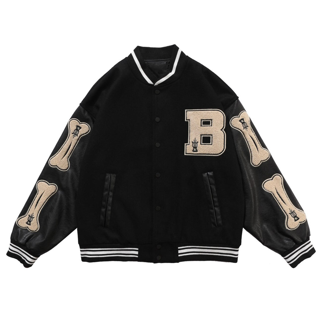 B Bone Bomber Jacket ,  - Streetwear Jackets - Slick Street
