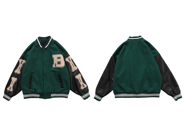 B Bone Bomber Jacket ,  - Streetwear Jackets - Slick Street