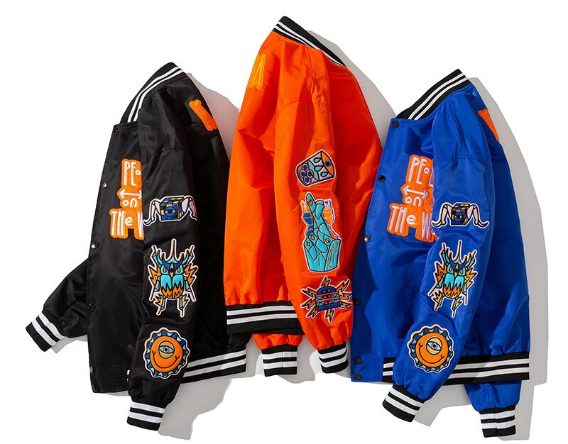 WOEF Varsity Jacket ,  - Streetwear Bomber Jacket - Slick Street