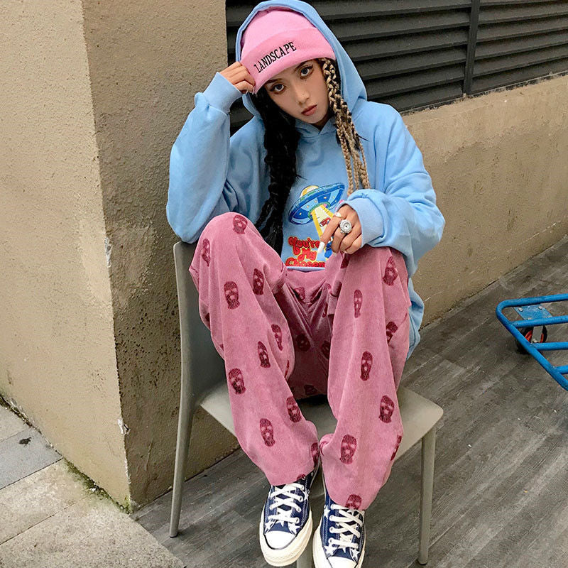 Ski Mask Corduroy pants ,  - Streetwear Joggers - Slick Street