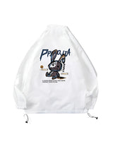 PPOJIA Windbreaker Jacket White, XS - Streetwear Jackets - Slick Street