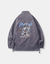 PPOJIA Windbreaker Jacket Dark Grey, XS - Streetwear Jackets - Slick Street
