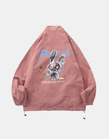 PPOJIA Windbreaker Jacket Pink, XS - Streetwear Jackets - Slick Street