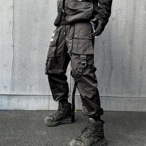Black Utility Cargo Pants ,  - Streetwear Cargo Pants - Slick Street