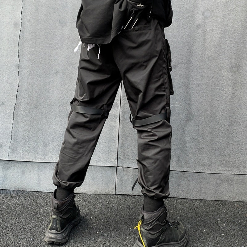 Black Utility Cargo Pants ,  - Streetwear Cargo Pants - Slick Street