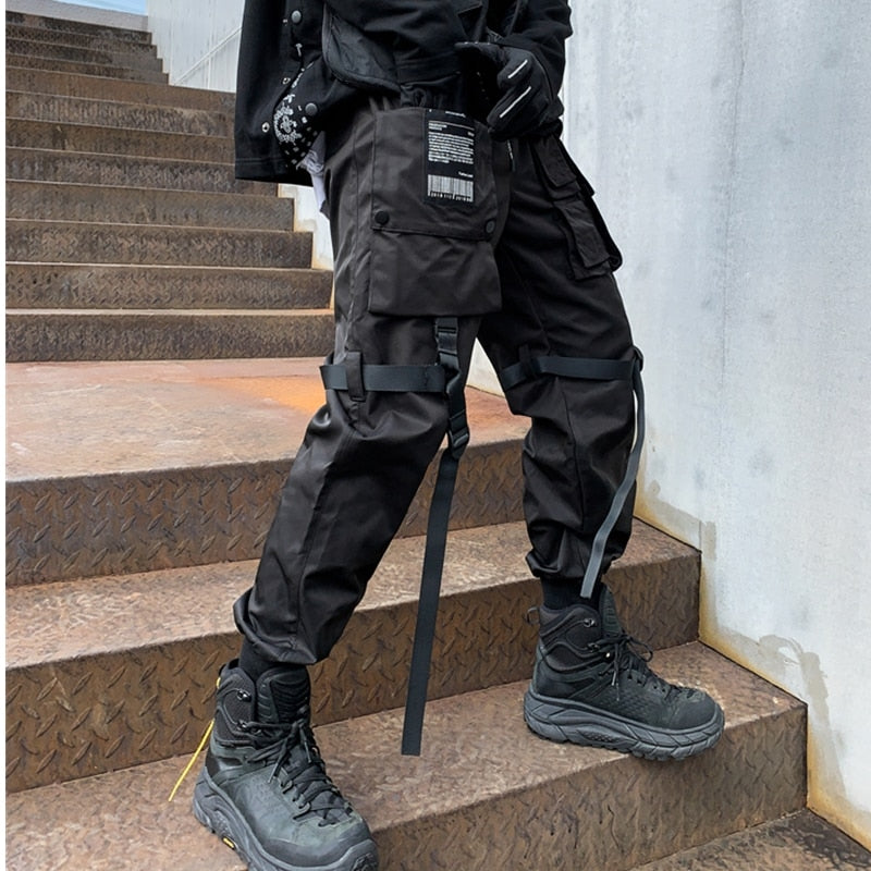 Black Utility Cargo Pants ,  - Streetwear Cargo Pants - Slick Street