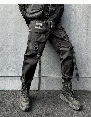 Black Utility Cargo Pants ,  - Streetwear Cargo Pants - Slick Street