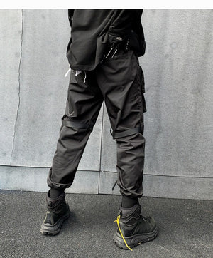 Black Utility Cargo Pants ,  - Streetwear Cargo Pants - Slick Street