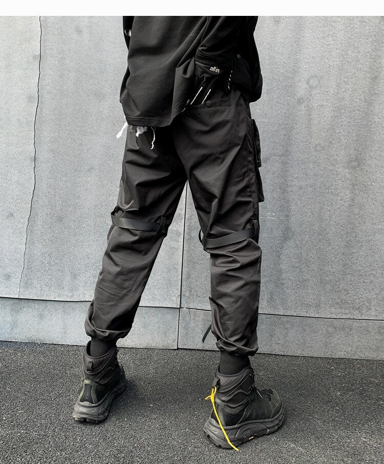 Black Utility Cargo Pants ,  - Streetwear Cargo Pants - Slick Street