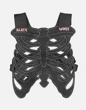 Black Work Skeleton Vest ,  - Streetwear Vest - Slick Street