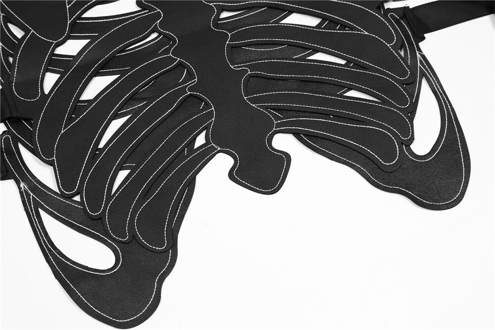 Black Work Skeleton Vest ,  - Streetwear Vest - Slick Street