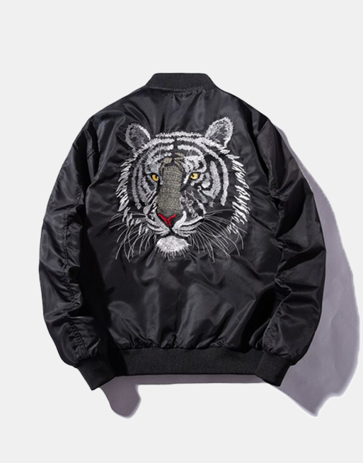 Tiger Jacket #2 Black, XS - Streetwear Jackets - Slick Street