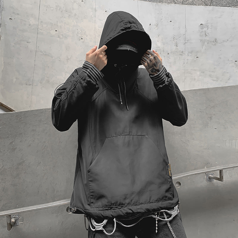 Dark Pullover Jacket ,  - Streetwear Jackets - Slick Street
