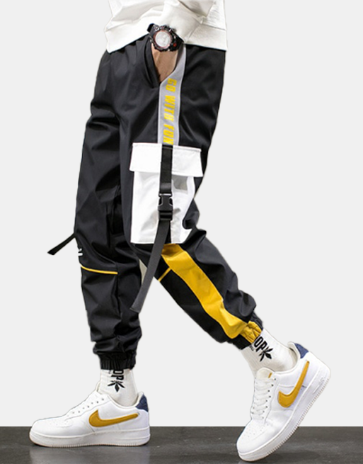 v34 Cargo Pants XS, Yellow - Streetwear Cargo Pants - Slick Street